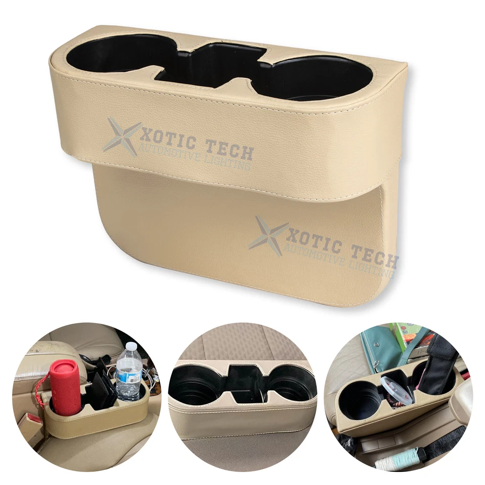 Expansor portavasos para coche asiento multifunción bolsillo guante organizador de montaje para teléfono Foto 1 de 4