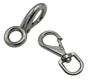 Gancio a scatto barca sgancio rapido occhio girevole fisso (chiusura linea di sicurezza placcato in zinco) - Foto 1 di 50