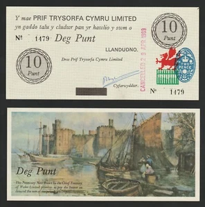 Wales - Welsh Black Sheep Company £10 Deg Punt 1969 Banknote UNC Uncirculated - Picture 1 of 1