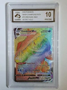 Pokemon Drednaw Vmax 075/073 Secret Champion's Path - CGA 10 PRISTINE - Picture 1 of 2