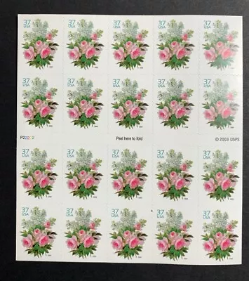 U.S. Stamps SC #3836a. 37¢ GARDEN BOUQUET. Booklet Pane of 20 - Image 1 of 2