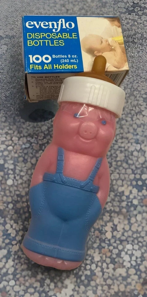 🍼VtgPIGGY Evenflo NURSER Disposable LINERS Baby Bottle 1970s DropIn ULTRA🐷RARE - Image 1 of 4