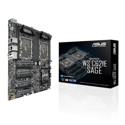 Asus WS C621E SAGE Workstation Motherboard C621 Chipset LGA-3647 DDR4 E-ATX - Image 1 of 3