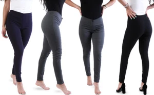 Pantaloni scuola magrigi neri donna adolescenti lavoro ufficio giorno pantaloni elasticizzati - Foto 1 di 4