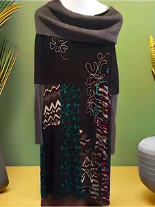 🎀 Damen Kleid Rollkragen, by linea Tesini, Gr. 44, Langarm, Mehrfarbig, Top! 🎀 - Bild 1 von 4