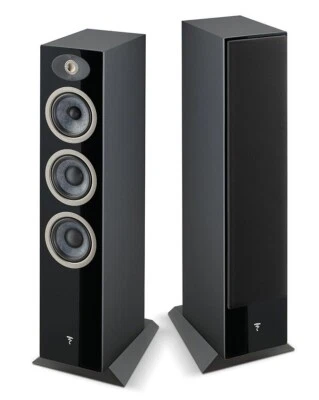 Focal THEVA N.2  Coppia diffusori da Pavimento  Nero Lucido - Immagine 1 di 4