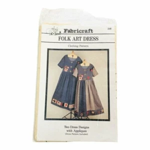 Vestido Fabricraft Costura Patrón 348 Misses Arte Popular Talla XS - LG Sin Cortar - Imagen 1 de 2