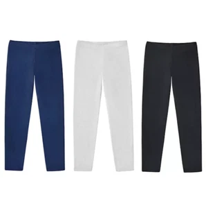 Members Mark Girls 3-Pack Cotton Leggings Sz S (6/6x) Colors Black Gray Navy NEW - Picture 1 of 10
