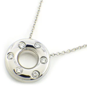Tiffany & Co. Platin PT950 Etoile Kreis 6 Diamanten Anhänger Halskette - Bild 1 von 19