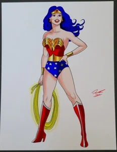 Wonder Woman PinUp Farbillustration Kunstdruck 8,5x11 von Keyeske Z-01-4 - Bild 1 von 8