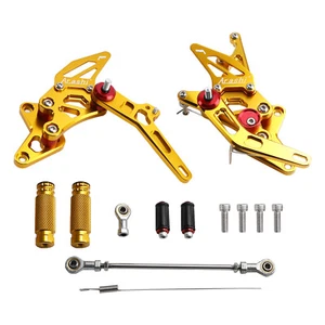 CNC Gold Rearsets Footpegs Footrest For Suzuki Hayabusa GSX1300R 1999-2020 - Picture 1 of 15