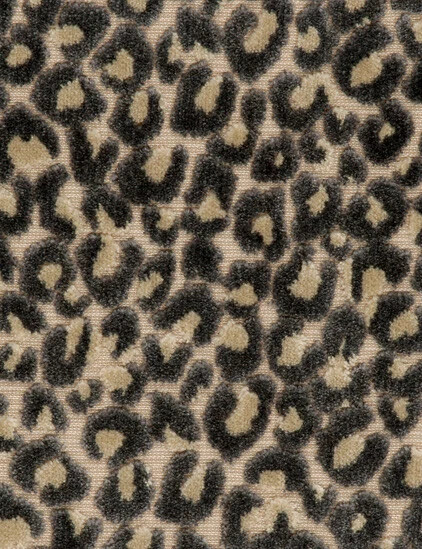 Pollack Cut Velvet Animal Leopard Skin Fabric- Cats Meow Shadow 4.90 yds 5125/02 - Image 1 of 3