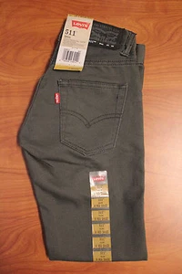 NEW BOYS LEVIS 511 SLIM FIT DARK GRAY DENIM JEANS SZ 8,10,12,14,16,18 NWT - Picture 1 of 4