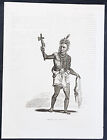 1819 Rev James Barclay Antique Print of A Native American Indian