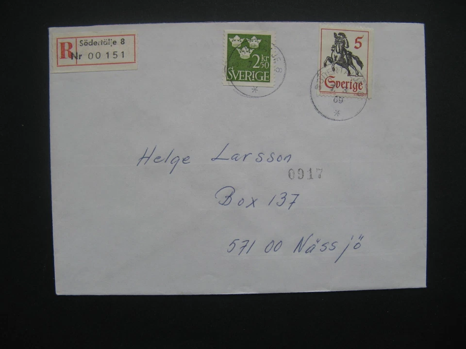 SWEDEN, R-cover Södertälje 8 1969, ao 2,50 Kr three crowns tre kronor - Image 1 of 1