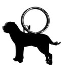 Cane Corso Dog Keyring Keychain Bag Charm Gift In Black With Gift Bag