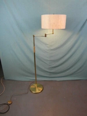 Stehlampe Vintage Messing Bahnkamp Orginal  70-er Verstellbar Lampe Stoff o11a2 - Bild 1 von 4