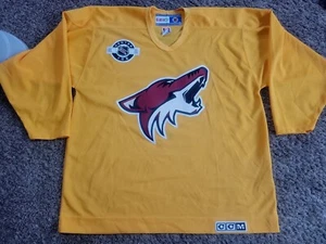 Phoenix Coyotes CCM Center Ice Practice Jersey Kachina Logo Stitched Yellow XL - Picture 1 of 8