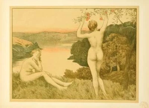 ORIGINAL VINTAGE FRENCH POSTER AUTUMN NUE MENARD ESTAMPE MODERNE 1897 - Picture 1 of 1