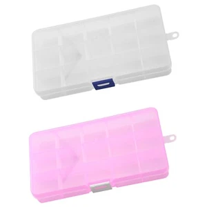 Plastic Bead Storage Box with 15 Adjustable Dividers Jewelry Organizer for Trave - Picture 1 of 11