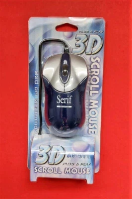 Serif 3D AP-911 Plug & Play Scroll Mouse 820 DPI Resolution, New, Sealed! - Image 1 of 4