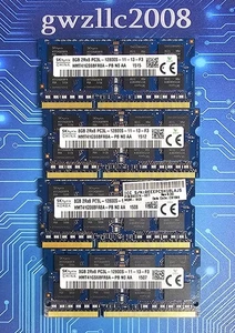 32GB (4x8GB) PC3L-12800s DDR3-1600MHz 2Rx8 Non-ECC Hynix HMT41GS6BFR8A-PB #A44 - Picture 1 of 2