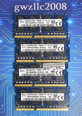 32GB (4x8GB) PC3L-12800s DDR3-1600MHz 2Rx8 Non-ECC Hynix HMT41GS6BFR8A-PB #A44 - Image 1 of 2