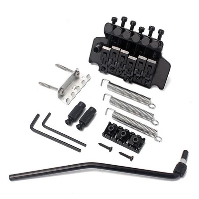 Black/Silver 10.6mm Tremolo System Locking Bridge Electric Guitar For Floyd Rose