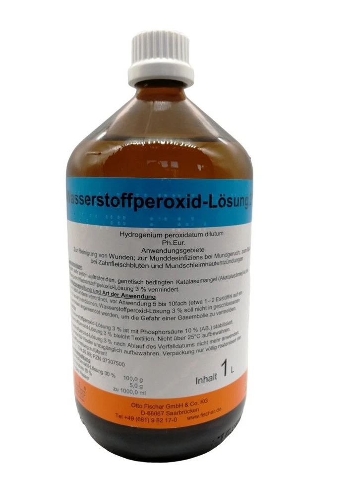 WASSERSTOFFPEROXID Lösung 3% Ph.Eur., 1 l Wundreinigung, Munddesinfektion - Bild 1 von 1