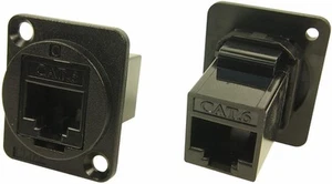 CLIFF ELECTRONIC Penyambung Panel Mount UTP Cat6 RJ45, Bingkai Plastik Hitam X - Picture 1 of 1