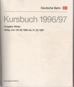 Kursbuch 1996/97. Ausgabe Winter. Gültig vom 29.09.1996 bis 31.05.1997 Deutsche  - Bild 1 von 1