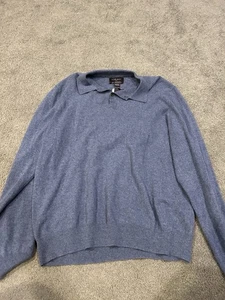 Schwarz Braun Herren 100% Kaschmir Pullover Blau Herren Größe 2XL Neu mit Etikett " - Bild 1 von 5