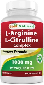 Best Naturals Arginine Citruline Complex 1000 Mg 120 Tablets - Picture 1 of 7