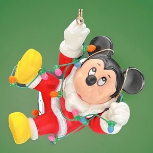 Mickey As Santa With Lights Ornament Disney Christmas Holiday Grolier Vintage - Picture 1 of 8