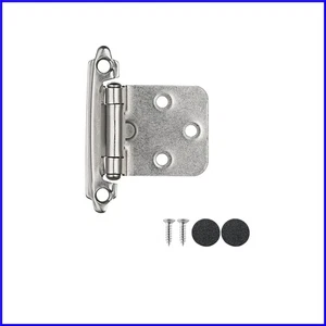 High-Quality 30 Pairs Satin Nickel Cabinet Hinges - Flush Face Mount Design - Picture 1 of 11