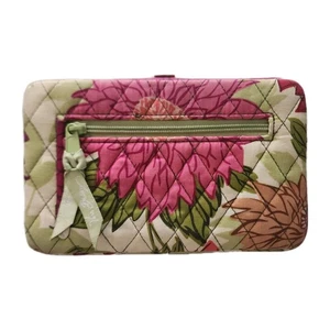 Vera Bradley Floral Quilted Cotton Hard Shell Opera Wallet Clutch - Picture 1 of 6