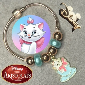 ARISTOCATS MARIE Rose Golden Handmade 3mm Snake Chain Charm Bracelet Gift ✨ NEW - Picture 1 of 6