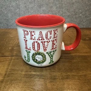 Peanuts Snoopy Christmas 'Peace Love Joy' Oversized Gibson Coffee Tea Mug Cup - Picture 1 of 17