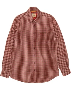 CAMEL ACTIVE Mens Modern Fit Shirt Large Red Check Cotton CX02 - Picture 1 of 3