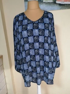 Schöne Bluse  Tunika mit Muscheln von Gina Benotti  Gr. XXL / 52 - 54  Neuwertig - Bild 1 von 7