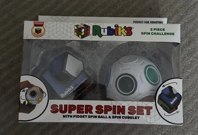 Rubiks Super Spin Set with Fidget Spin Ball + Spin Cubelet 2 piece set. New. - Image 1 of 4