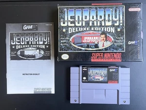 Jeopardy -- Deluxe Edition (Super Nintendo, 1993) SNES *CIB* W/ Manual *TESTED* - Picture 1 of 16