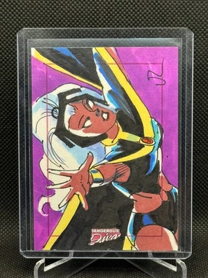 2011 Marvel Dangerous Divas SketchaFEX Sketch Card - Joe Rubinstein - Storm 1/1 - Image 1 of 2