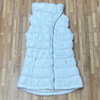 Athleta White Quilted Puffer Vest Women’s XXS Goose Down High Neck Winter Fall - Image 1 of 4