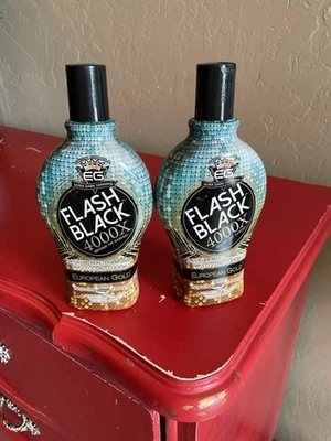 2 European Gold FLASH BACK 4000X Indoor Tanning Bed Tattoo Enhance Lotion - 12oz - Image 1 of 2