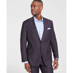 Tallia Suit Jacket Mens 42L Wine Classic Fit Sport Coat Blazer Stretch NWT - Picture 1 of 10