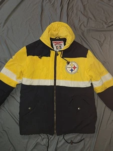Vintage Pittsburgh Steelers Parka Coat Jacket Nutmeg Team NFL Men’s Size M Read - Picture 1 of 12