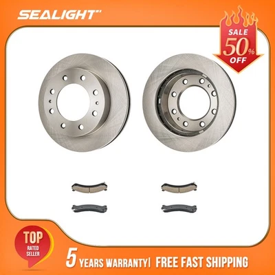 Rotores de freno delanteros + Kit de pastillas para Silverado 2500 HD Sierra 2500 HD Express 2500 Foto 1 de 4