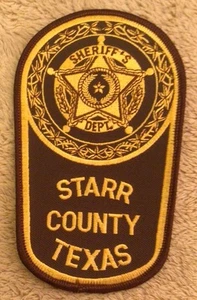 TEXAS TX STARR COUNTY SHERIFF OFFICE - braun & gold SCHULTERAUFNÄHER POLIZEI - Bild 1 von 2
