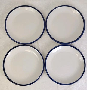 Set 4 Piatti Rio Century Blu 11” Bianco Cobalto Giappone Gres - Foto 1 di 5